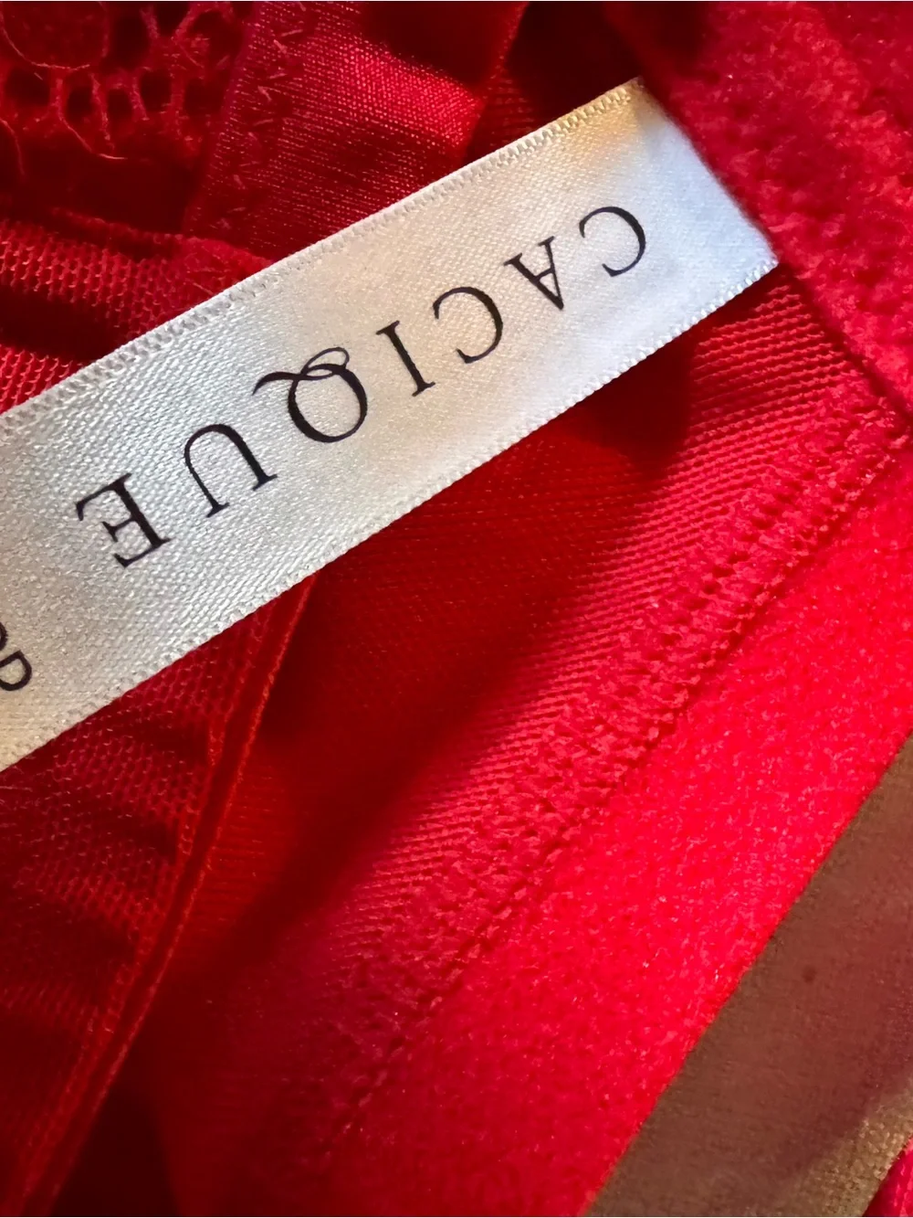 Lipstick Boutique Vibrant Red Lace Underwire Bra